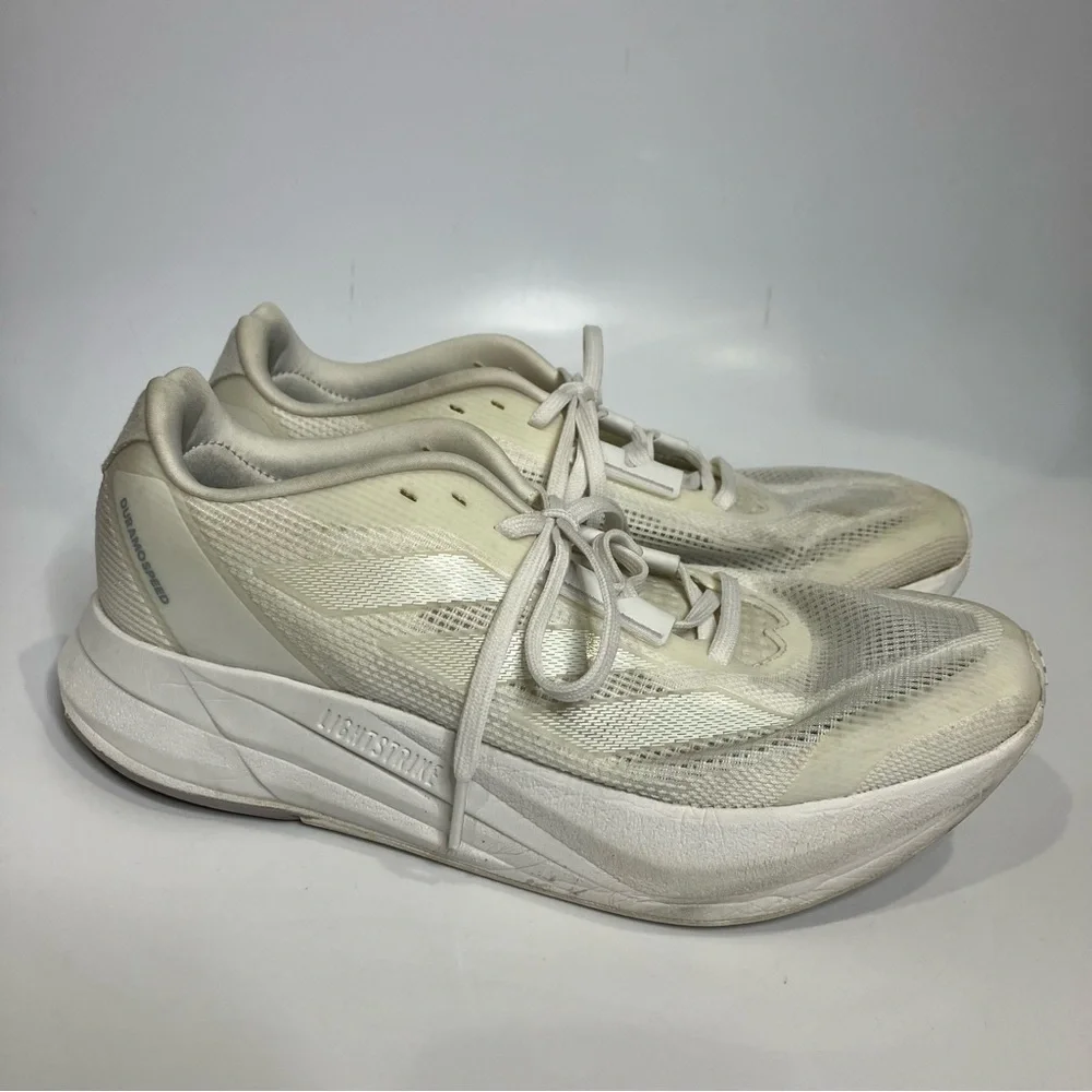 Adidas Durango Speed all white‎ sneakers light strike men’s size 9 running shoes